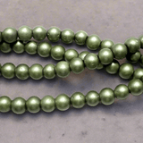 1 String Disco Beads Round Green 6 mm