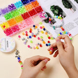 DIY Bracelet Jewelry Making Kits Mixed Color Including Acrylic Beads