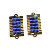 2 Pcs, 34x15mm Miyuki Beads Rectangle Connector and Earrings Components