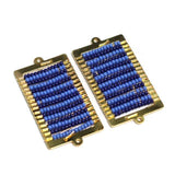 2 Pcs, 48x24mm Miyuki Beads Rectangle Connector and Earrings Components