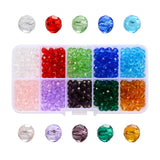 500 Pcs, 6x5mm Transparent Glass Faceted Rondelle Beads