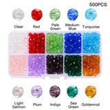 500 Pcs, 6x5mm Transparent Glass Faceted Rondelle Beads