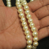 2-10mm Glass Pearl Round Beads Off White