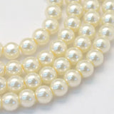 6mm, 32 Inch Colored Glass Pearl Beads Strings