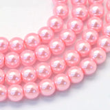 6mm, 32 Inch Colored Glass Pearl Beads Strings