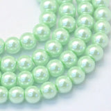 6mm, 32 Inch Colored Glass Pearl Beads Strings