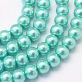 6mm, 32 Inch Colored Glass Pearl Beads Strings