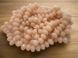 12x8mm Faceted Glass Rondelle Beads Orange