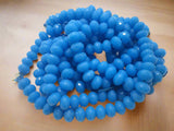 12x8mm Faceted Glass Rondelle Beads Orange