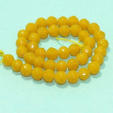 50+ Pcs, 8mm Faceted Glass Round Beads Opaque