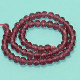 6 mm Crystal Faceted Round Beads 1 String