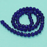 6 mm Crystal Faceted Round Beads 1 String