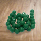 35+ Pcs, 12mm Faceted Glass Round Beads