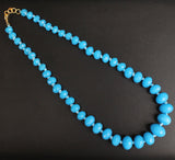 Graduated Rondelle Faceted  Crystal Glass Necklace