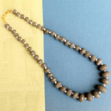 Graduated Rondelle Faceted  Crystal Glass Necklace