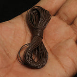 5 Mtrs Jewellery Making Leather Cord Brown 0.5 mm