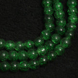 8mm, 16 Inch Crackle Glass Beads Round Strings