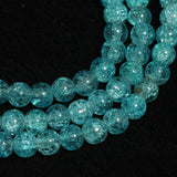 10 Strings, 8mm Crackle Glass Beads Combo