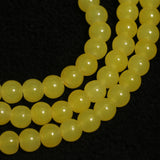 8mm, 16 Inch Plain Glass Beads Round Strings