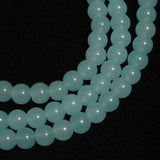 8mm, 16 Inch Plain Glass Beads Round Strings