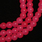 8mm, 16 Inch Plain Glass Beads Round Strings