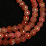 8mm, 16 Inch Dual Tone Crackle Glass Beads Round Strings