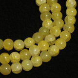 8mm, 16 Inch Dual Tone Crackle Glass Beads Round Strings