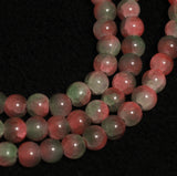 8mm, 16 Inch Dual Tone Crackle Glass Beads Round Strings