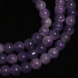 8mm, 16 Inch Dual Tone Crackle Glass Beads Round Strings