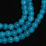 8mm, 16 Inch Dual Tone Crackle Glass Beads Round Strings