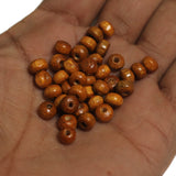 200 Pcs, 5x7mm Colored Wooden Beads Round