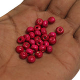 200 Pcs, 5x7mm Colored Wooden Beads Round