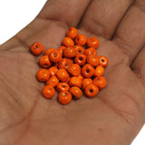 200 Pcs, 5x7mm Colored Wooden Beads Round