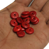 100 Pcs, 12mm Colored Wooden Beads Disc