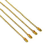 2mm Ball Chains Tag With Bead Connector Clasp