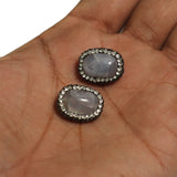 4 Pcs Gemstone CZ Beads Oval 16x12mm