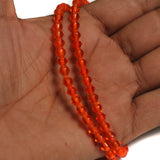 1 string Glass RONDELLE Beads Orange 5MM