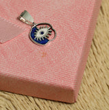 14x12mm, 92.5 Sterling Silver Evil Eye Charms