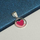 14x12mm, 92.5 Sterling Silver Round Heart Charms