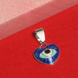 12x12mm, 92.5 Sterling Silver Evil Eye Heart Charms