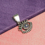 13x13mm, 92.5 Sterling Silver Oxidized Evil Eye Charms