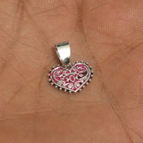 10x14mm, 92.5 Sterling Silver Heart Charms