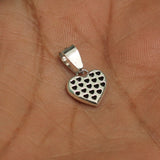 12x12mm, 92.5 Sterling Silver Oxidized Heart Charms