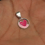 14x12mm, 92.5 Sterling Silver Round Heart Charms