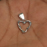 16x15mm, 92.5 Sterling Silver Oxidized Heart Charms