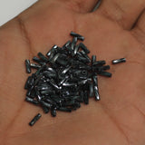 850 Pcs Nippon Seed Beads Twisty Buggles Black Metallic, Size 11/0, 8mm