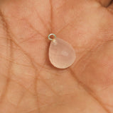 92.5 Sterling Silver with Rose Quartz Faceted Charm 13mm