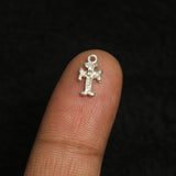 92.5 Sterling Silver Cross Charm-11mm