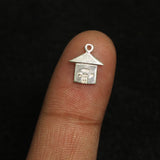 92.5 Sterling Silver House Charm 12x7mm