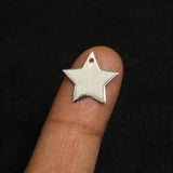 92.5 Sterling Silver Star Engraving Charm 17mm